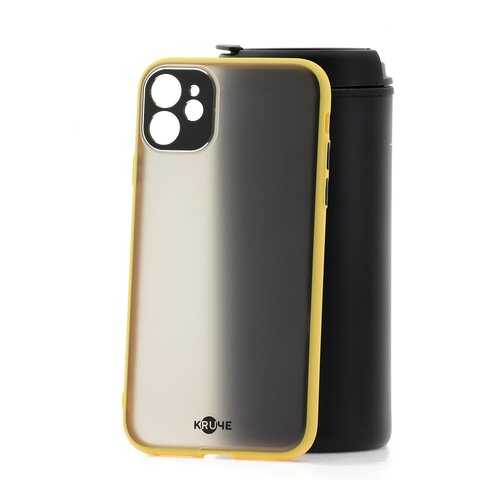 Чехол Apple iPhone 11 Kruche Metal Eye Yellow в МегаФон
