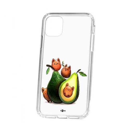 Чехол Apple iPhone 11 Kruche Print Авокотики в МегаФон