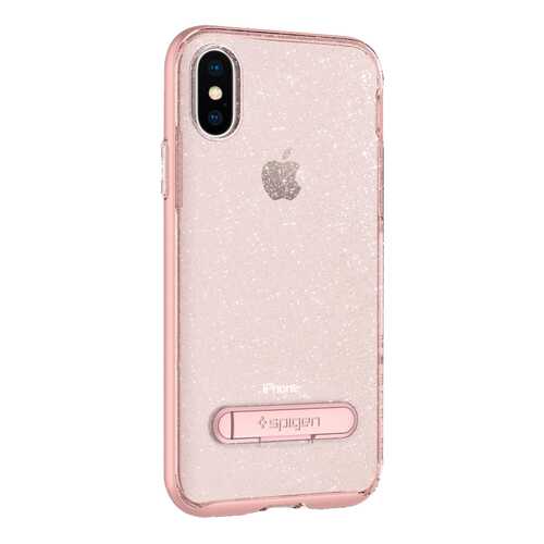 Чехол Apple Spigen Crystal Hybrid Glitter для iPhone X розовый 057CS22150 в МегаФон