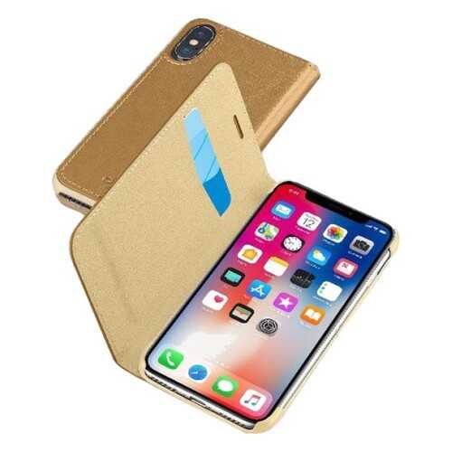 Чехол CELLULAR LINE BOOKESSIPH8N iPhone X Brown в МегаФон