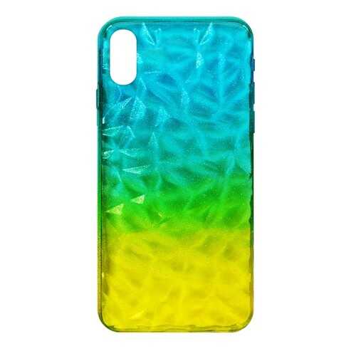 Чехол Crystal Krutoff для iPhone X/XS Yellow/Blue в МегаФон