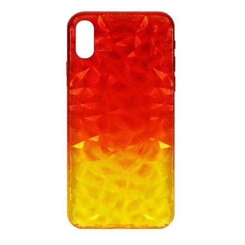 Чехол Crystal Krutoff для iPhone X/XS Yellow/Red в МегаФон