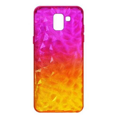 Чехол Crystal Krutoff для Samsung Galaxy J6 2018 (SM-J600) Yellow/Pink в МегаФон