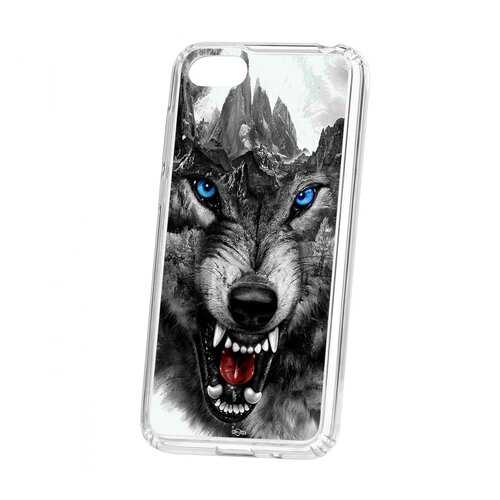 Чехол Huawei Honor 7A Kruche Print Волк в МегаФон