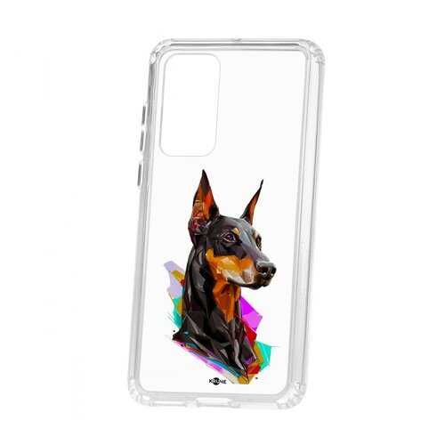 Чехол Huawei P40 Kruche Print Доберман в МегаФон