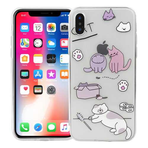 Чехол KAWAI для iPhone X/XS Cat в МегаФон