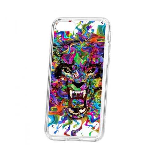 Чехол Kruche Apple iPhone 7 Print Colored beast в МегаФон