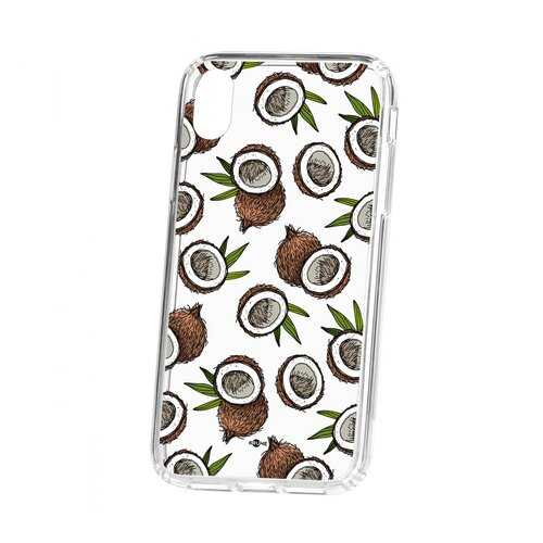 Чехол Kruche Apple iPhone XR Print Кокосы в МегаФон