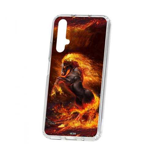 Чехол Kruche Huawei Honor 20 Print Конь огонь в МегаФон