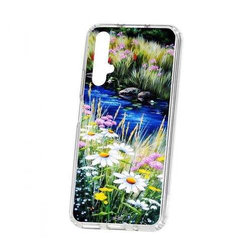 Чехол Kruche Huawei Honor 20 Print Ромашки у ручья в МегаФон