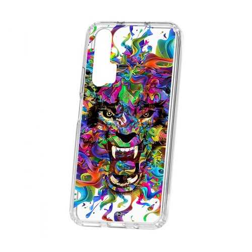 Чехол Kruche Huawei Honor 20 Pro Print Colored beast в МегаФон