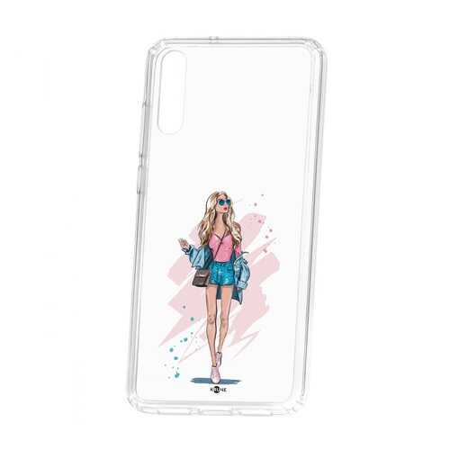 Чехол Kruche Huawei P20 Print Fashion Girl в МегаФон
