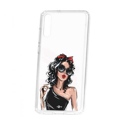 Чехол Kruche Huawei P20 Print Фэшн леди в МегаФон