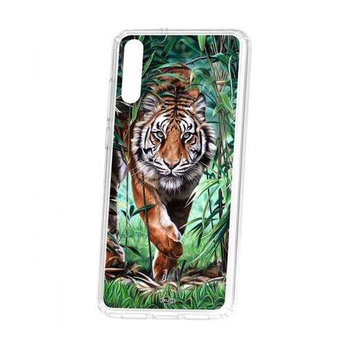 Чехол Kruche Huawei P20 Print Крадущийся тигр в МегаФон