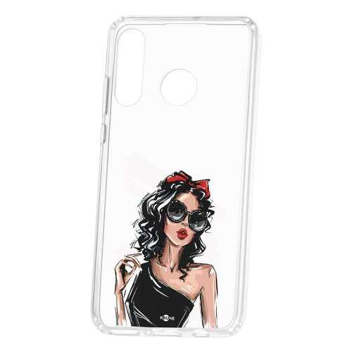 Чехол Kruche Huawei P30 Lite Print Фэшн леди в МегаФон