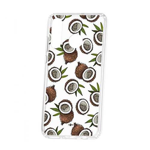 Чехол Kruche Huawei P30 Lite Print Кокосы в МегаФон