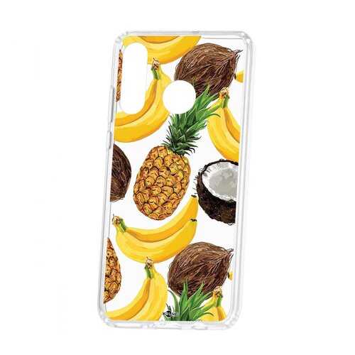 Чехол Kruche Huawei P30 Lite Print Тропический микс в МегаФон