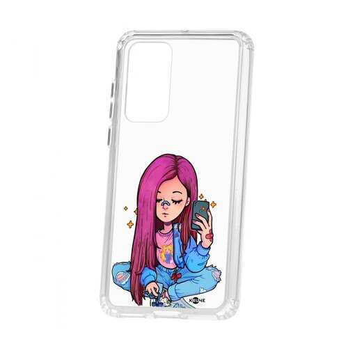 Чехол Kruche Huawei P40 Print Pink Hair в МегаФон