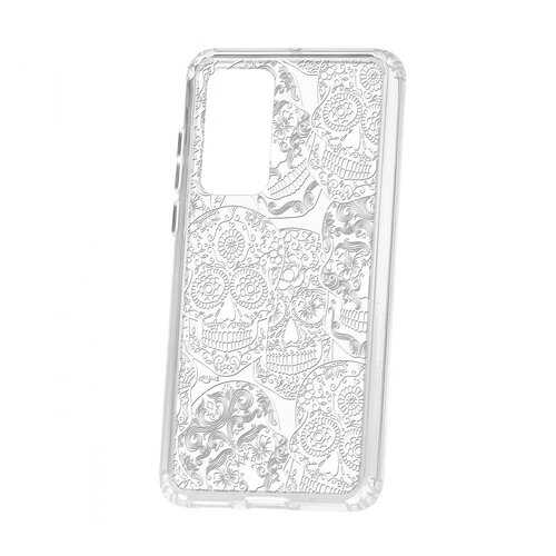 Чехол Kruche Huawei P40 Print Skull White в МегаФон