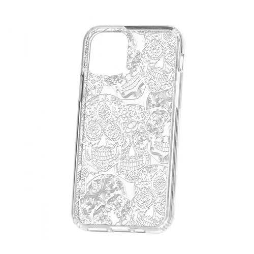 Чехол Kruche iP 11 Pro Print Skull White в МегаФон