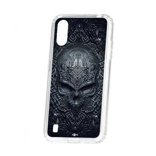 Чехол Kruche Samsung Galaxy A01/A015 Print Череп техно в МегаФон