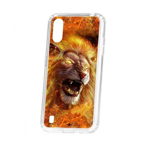 Чехол Kruche Samsung Galaxy A01/A015 Print Лев в МегаФон