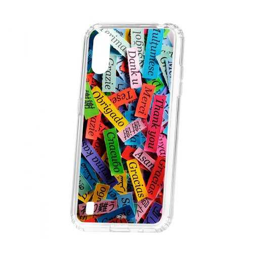Чехол Kruche Samsung Galaxy A01/A015 Print Thank you в МегаФон