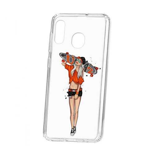 Чехол Kruche Samsung Galaxy A20 2019 Print Лонгборд в МегаФон