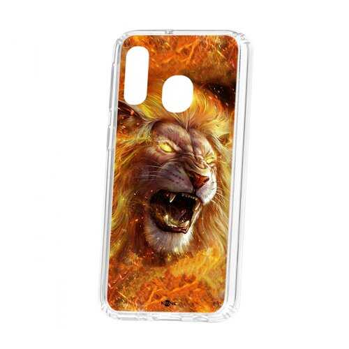 Чехол Kruche Samsung Galaxy A40 2019 Print Лев в МегаФон