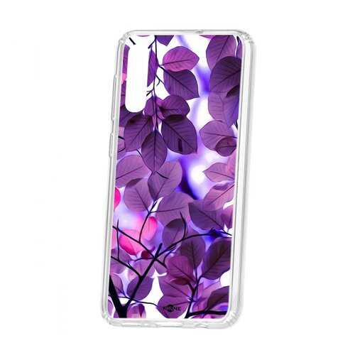 Чехол Kruche Samsung Galaxy A50 2019 Print Purple leaves в МегаФон