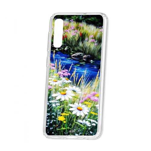 Чехол Kruche Samsung Galaxy A50 2019 Print Ромашки у ручья в МегаФон