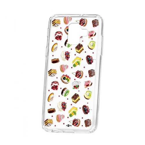 Чехол Kruche Samsung Galaxy A6 (2018) A600f Print Cake в МегаФон