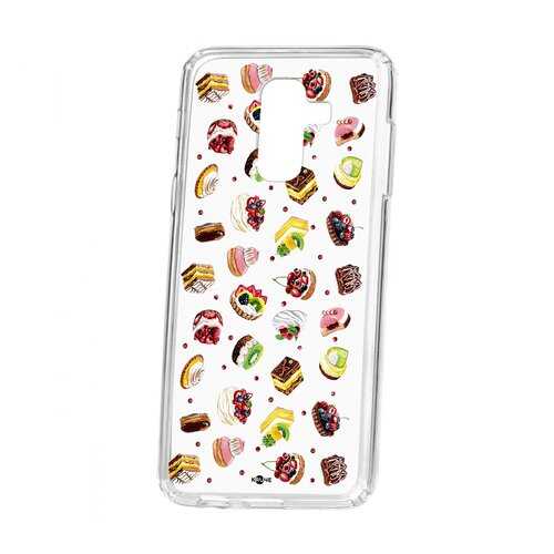 Чехол Kruche Samsung Galaxy A6 Plus (2018) A605f Print Cake в МегаФон