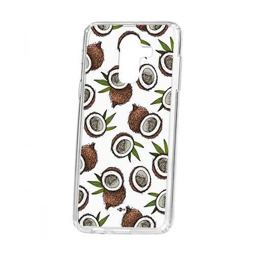 Чехол Kruche Samsung Galaxy A6 Plus (2018) A605f Print Кокосы в МегаФон