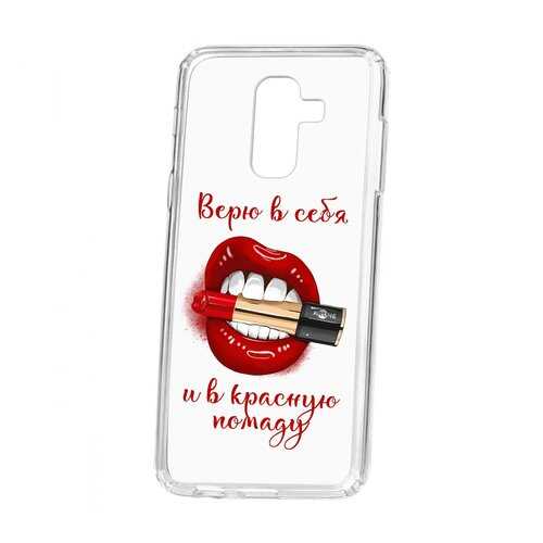 Чехол Kruche Samsung Galaxy A6 Plus Print Red lipstick в МегаФон
