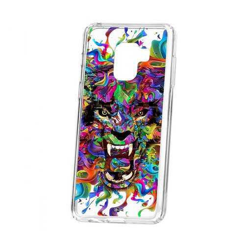 Чехол Kruche Samsung Galaxy A8 2018 (A530) Print Colored beast в МегаФон