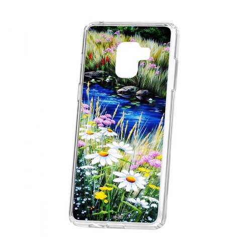 Чехол Kruche Samsung Galaxy A8+ 2018 (A730) Print Ромашки у ручья в МегаФон