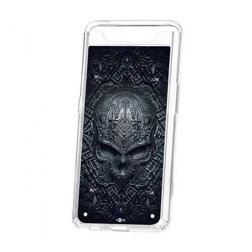 Чехол Kruche Samsung Galaxy A80 Print Череп техно в МегаФон