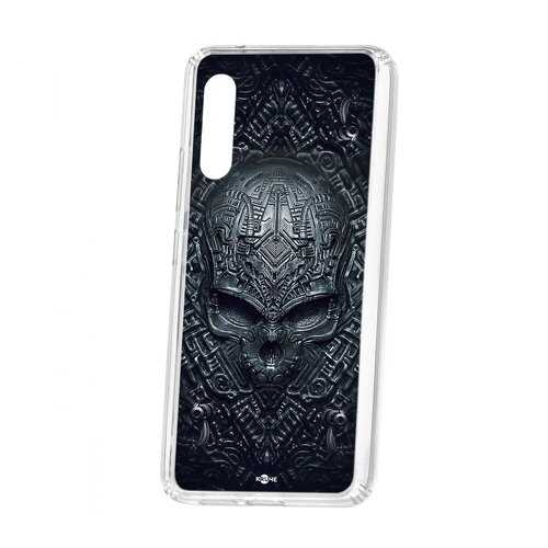 Чехол Kruche Samsung Galaxy A90 5G Print Череп техно в МегаФон