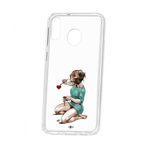 Чехол Kruche Samsung Galaxy M20 Print Рисуя любовь в МегаФон