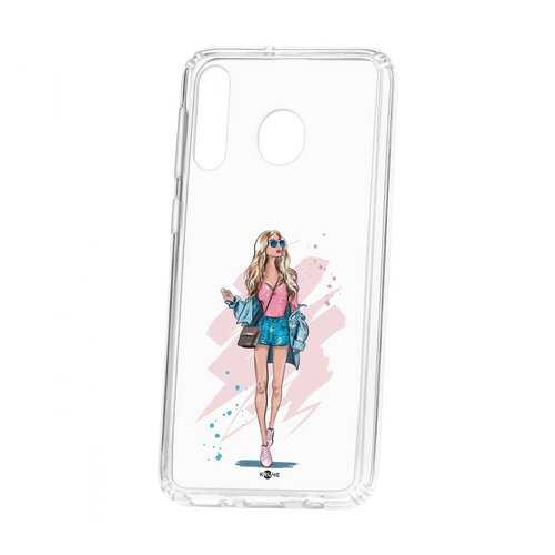 Чехол Kruche Samsung Galaxy M30 Print Fashion Girl в МегаФон