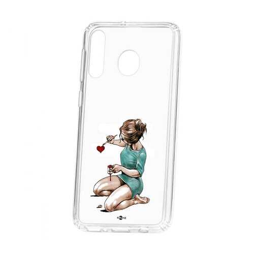Чехол Kruche Samsung Galaxy M30 Print Рисуя любовь в МегаФон