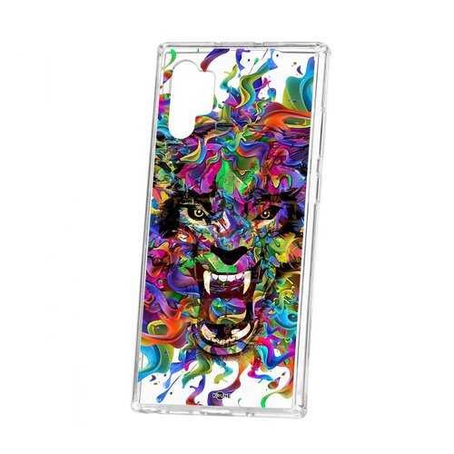 Чехол Kruche Samsung Galaxy Note 10+ Print Colored beast в МегаФон