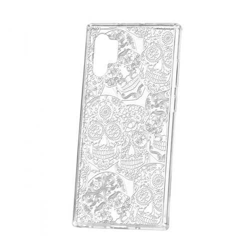 Чехол Kruche Samsung Galaxy Note 10+ Print Skull White в МегаФон