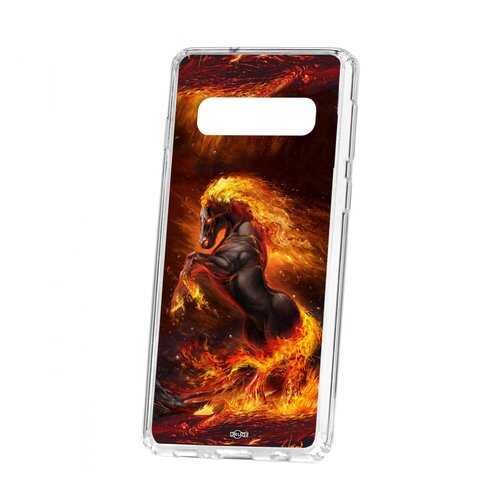 Чехол Kruche Samsung Galaxy S10 Print Конь огонь в МегаФон