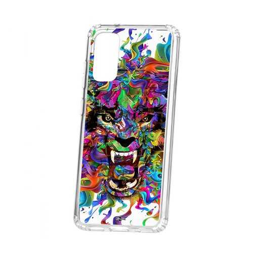 Чехол Kruche Samsung Galaxy S20/S11e Print Colored beast в МегаФон