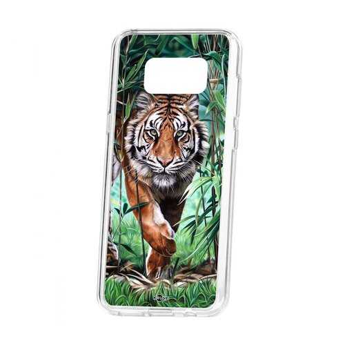 Чехол Kruche Samsung Galaxy S8 Plus Print Крадущийся тигр в МегаФон
