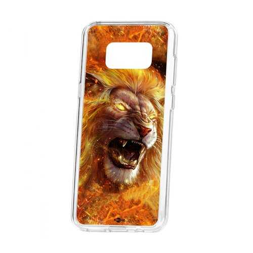 Чехол Kruche Samsung Galaxy S8 Plus Print Лев в МегаФон