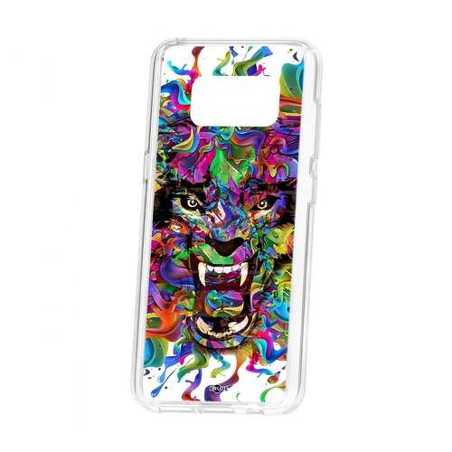 Чехол Kruche Samsung Galaxy S8 Print Colored beast в МегаФон