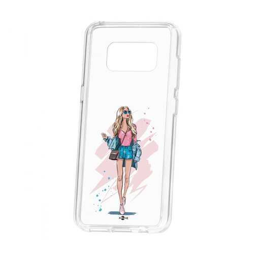 Чехол Kruche Samsung Galaxy S8 Print Fashion Girl в МегаФон